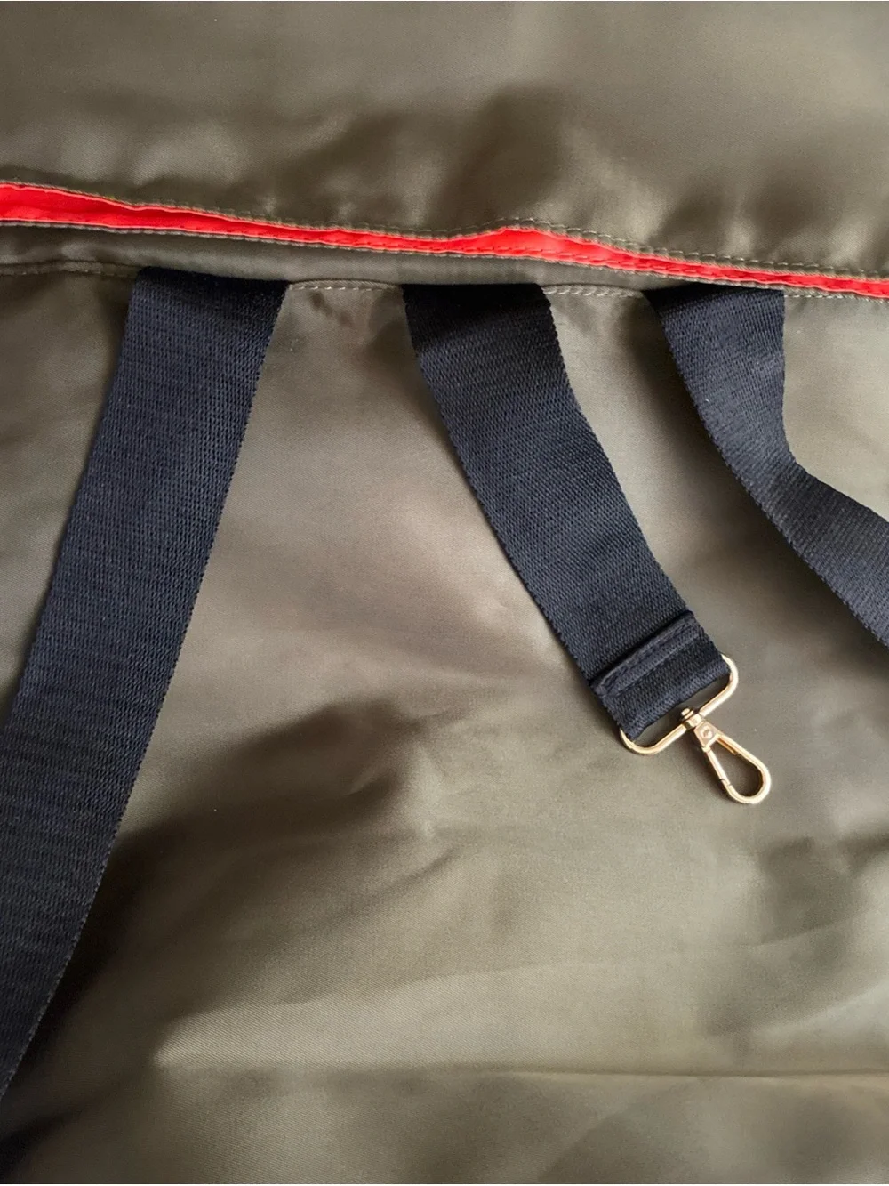 Jean Paul Gaultier Olive Green Duffel/ Yoga Backpack Bag w/Gold Hardware 17x15”
